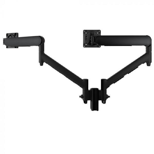 Atdec Awms-2-D13 Dual Dynamic Monitor Arms On 135MM Post. Max Load: 9KG (Flat), 6KG (Curved), Grommet Clamp Desk Fixing, Vesa Up To 100X100. Black.