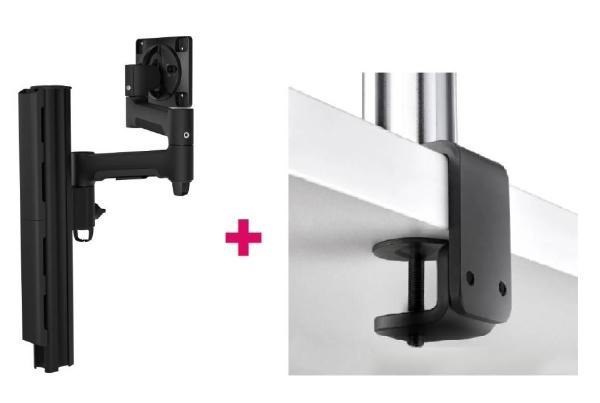 Atdec AWMS-4640 Mounting Arm for Monitor - Black
