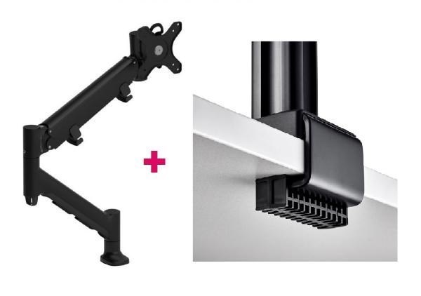 Atdec Mounting Arm for Monitor, All-in-One Computer, Display Screen, Curved Screen Display, Flat Panel Display - Black - Landscape/Portrait