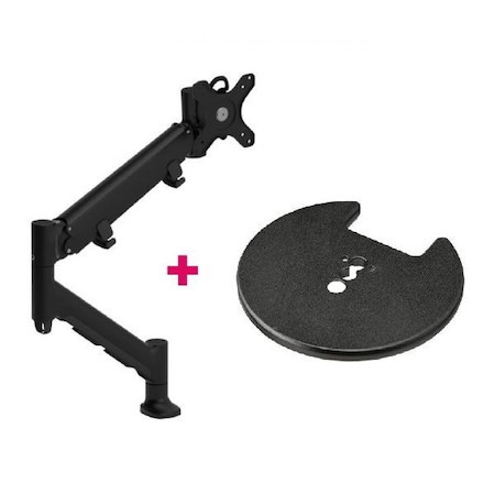 Atdec Awms-Hxb Heavy Duty Dynamic Monitor Arm. Up To 49" Screens, Min. Load 6KG. Max Load 16KG, Grommet Clamp Desk Fixing, Vesa Up To 100X100. Black