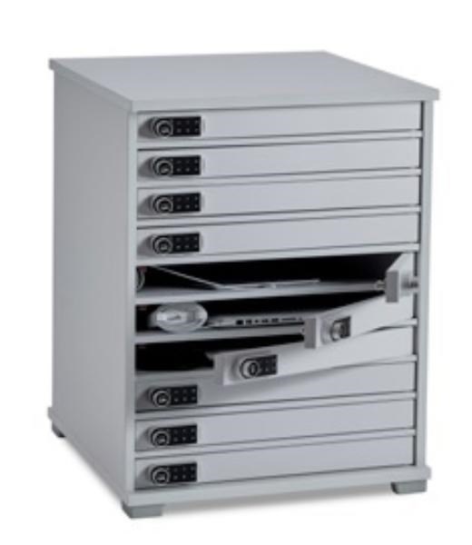 LapCabby Lyte 10 Multi Door | 10-Device Static Ac Charging Locker For Laptops, Tablets &Amp; Chromebooks Up To 15" - Horizontal