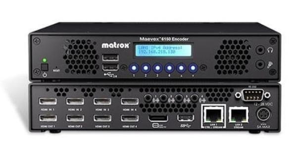 Matrox NQR *Ex-Demo* Matrox Maevex 6150 Quad 4K AV-over-IP Encoder. 1 Year Warranty