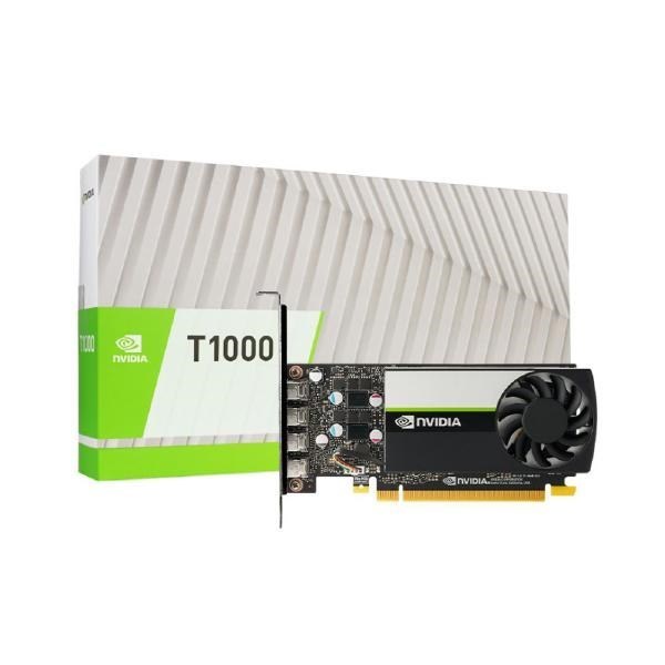 Nvidia T1000, 8GB, GDDR6 128-Bit, 160GB/s, PCIe 3.0 X 16, Single Slot, 4X Mini DisplayPort 1.4, 50W, SFF, Turing, 3YR Warranty