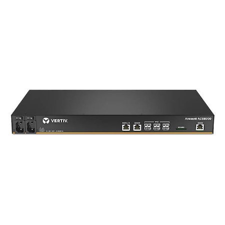 Vertiv Avocent Acs 8000 48-Port Console Server With Dual Ac Power Supply, 1GB, DDR3 Sdram, 2X (RJ-45), 8X Usb, 48X Ethernet Ports With Built-In Modem