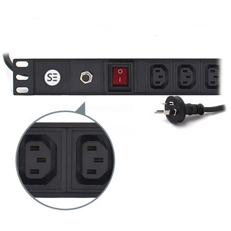 Serveredge Basic 8 Port Iec Pdu (8) Iec C13 Output & (1) Aus 3 Pin Plug Input 15A 240 V
