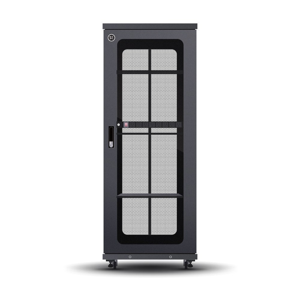 Serveredge 37Ru Fully Assembled Free Standing Server Cabinet - 600W X 1000D X 1832HIncludes:Lockable Front Glass DoorLockable Dual Rear Mesh Doors1 X 8 Way Pdu1 X 4 Way Roof Mount Fan Unit3 X Fixed SH