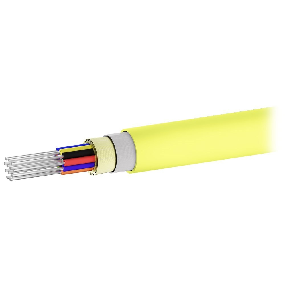 ServerEdge 24 Core Indoor / Outdoor Riser Single Mode Os2 Fibre Cable -Yellow
