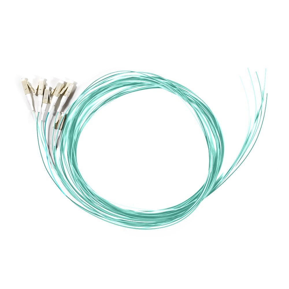 Serveredge LC Pigtail Om3-2M-6 Fibres - Aqua