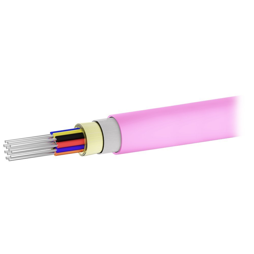 ServerEdge 12 Core Indoor / Outdoor Riser Multimode Om4 Fibre Cable -Violet