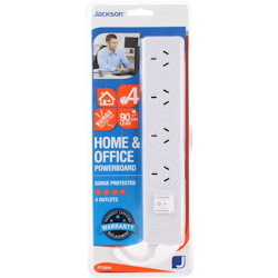 Jackson 4 Outlet Surge Protected Powerboard W/ Master Switch