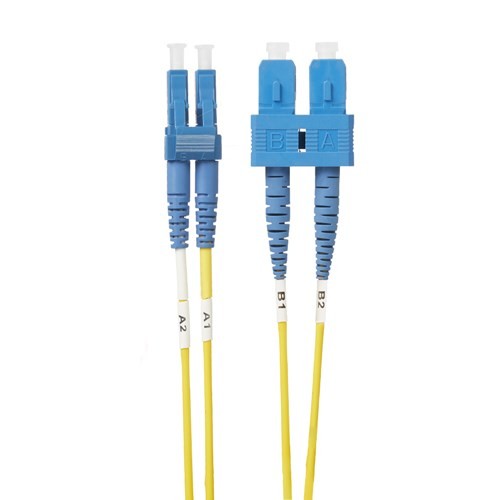 4Cabling 0.5M LC-SC Os1 / Os2 Singlemode Fibre Optic Cable: Yellow