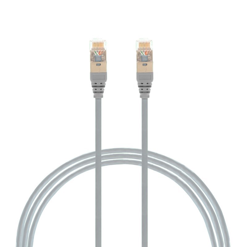 4Cabling 2.5M Cat6a RJ45 S/FTP Thin LSZH 30 Awg Network Cable | Grey