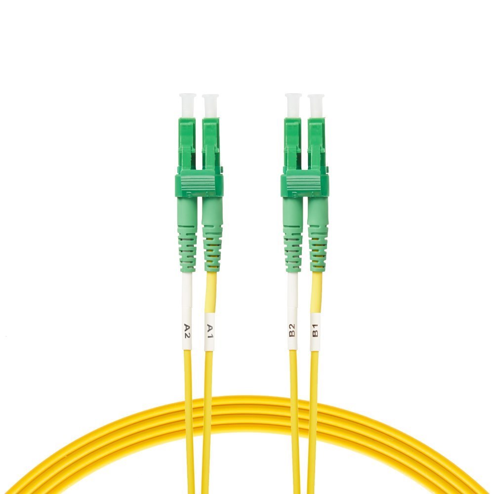 4Cabling 1M Lc/Apc-Lc/Apc Os1 / Os2 Singlemode Fibre Optic Duplex Patch Cable : Yellow