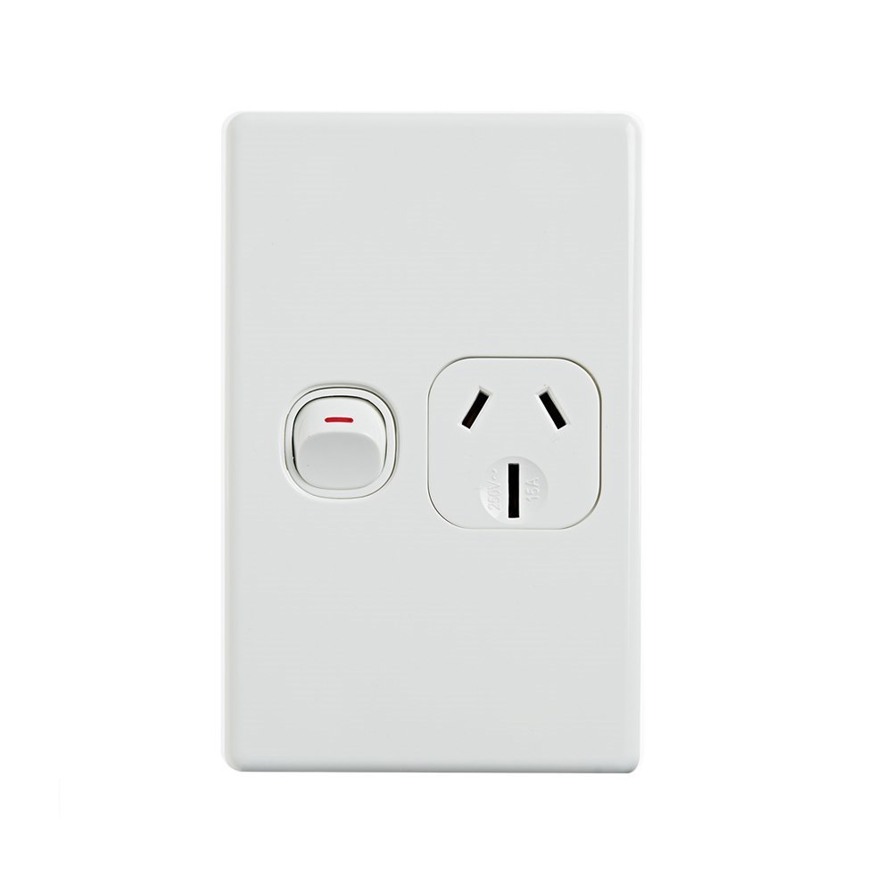 4Cabling 4C | Elegant Single Power Point 250V 15A | Vertical