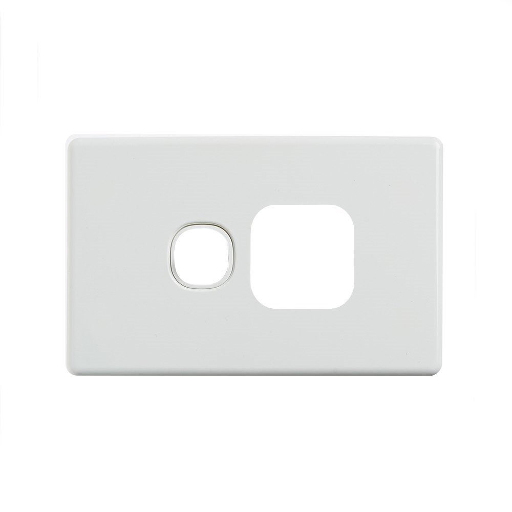 4Cabling 4C | Elegant Single Power Point Cover Plate- White