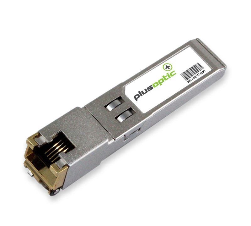 Plusoptic, 100Mbps, Copper 100Base SFP, 100M Transceiver, RJ-45 Connector For Copper, -40C-85C Temp| Industrial Temperature Rated