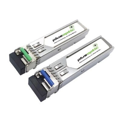 Plusoptic 1.25G, BiDi SFP, TX-1490nm / RX-1310nm, 10KM Transceiver, LC Connector For SMF Fibre With Ddmi