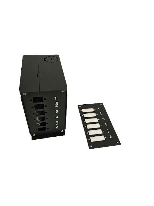 4Cabling DIN-Rail Fobot / Splice Distributor With Metal Casing For DIN-Rail | Black