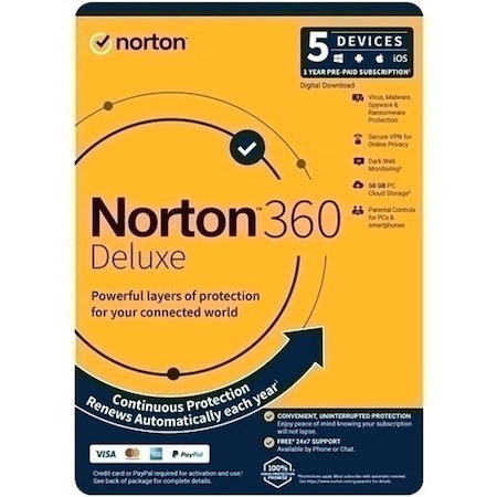 Norton 360 Deluxe 1U 5D 1 YR