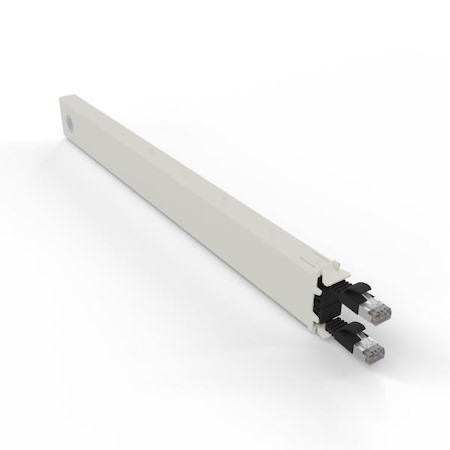 Patchbox.One 8Ru STP Black Cat6A Cable Management Cassette, To Be Installed In Patchbox.One Frame (Poneframe)