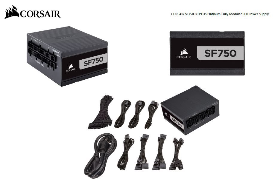 Corsair 750W SF 80+ Platinum Fully Modular 80MM Fan SFX Psu (Not Atx Standard) 7 Years Warranty