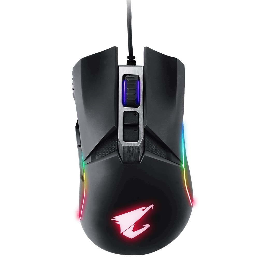 Gigabyte Aorus M5 Optical Gaming Mouse Usb Wired 16000Dpi 125FPS 118G 3D Scroll 50 Million Clicks Matte Black RGB Fusion On-The-Fly Dpi Adjustment