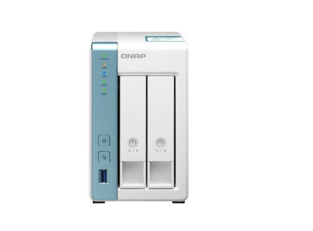 Qnap TS-231K Nas, 2Bay (No Disk), Al-214 Quad Core, 1GB, Usb 3.2(3), GbE(2), TWR, 2YR