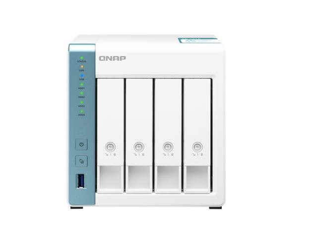 Qnap TS-431K Nas, 4Bay (No Disk), Al-214 Quad Core, 1GB, Usb 3.2(3), GbE(2), TWR, 2YR