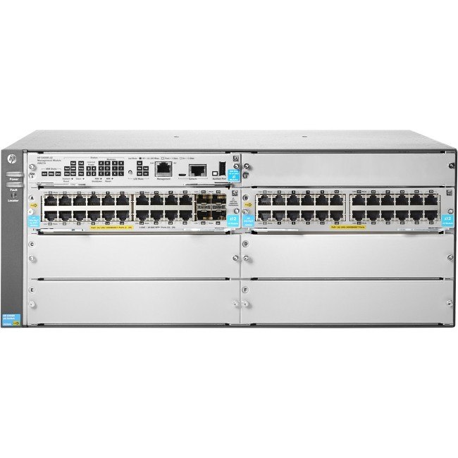 HPE 5400R zl2 5406R 44GT PoE+/4SFP+ (No PSU) v3 zl2 44 Ports Manageable Layer 3 Switch - Gigabit Ethernet, 10 Gigabit Ethernet - 10/100Base-TX, 10/100/1000Base-T, 10GBase-X