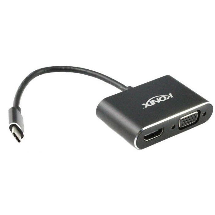 4Cabling Usb 3.1 Type-C Male To Vga & Hdmi® Converter | 20CM