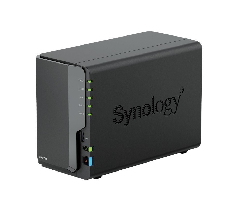 Synology DiskStation DS225+ 2-Bay 3.5' Diskless, Intel Celeron Cpu, 2GB Ram, 1X 2.5GbE, 1X 1GbE, 2X Usb 3.2