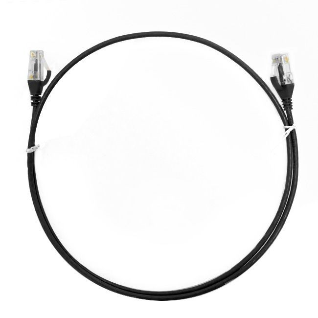 4Cabling 0.5M Cat 6 Ultra Thin LSZH Pack Of 50 Ethernet Network Cable. Black