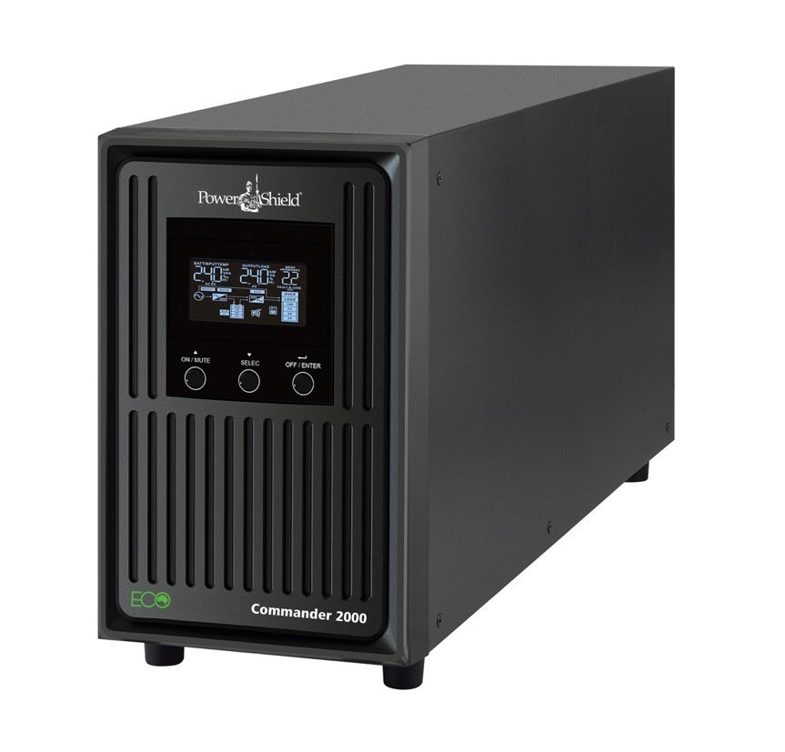 PowerShield Commander 2000Va/1800W - 10Amp, Line Interactive Pure Sine Wave Tower Ups With Avr, 4 Aus Sockets, 2-Year Warranty