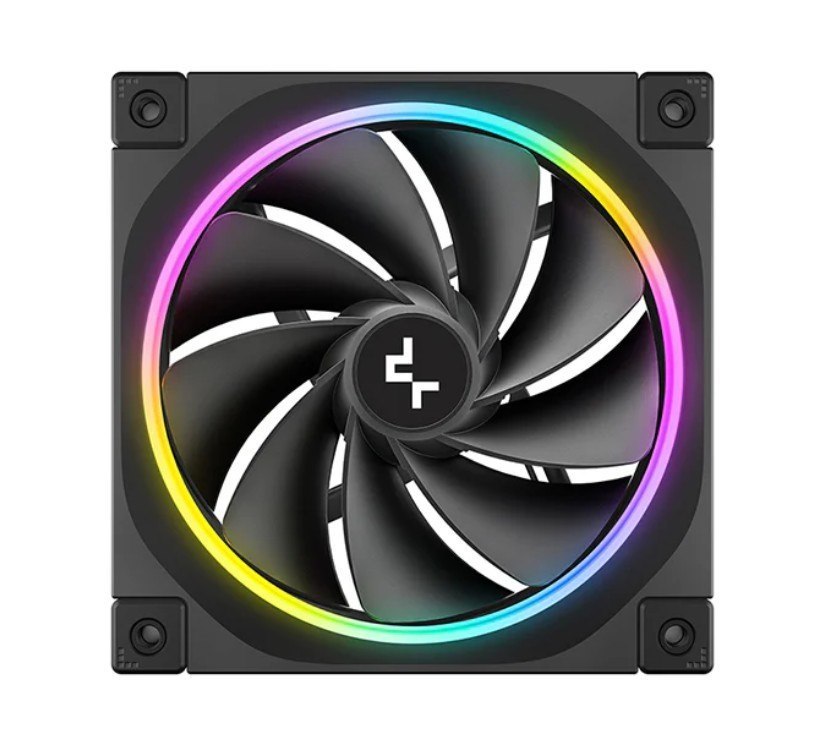DeepCool FL12R 120MM Unique Addressable RGB High Performance Fans, Low Noise, 4-Pin PWM, Fluid Dynamic Bearing