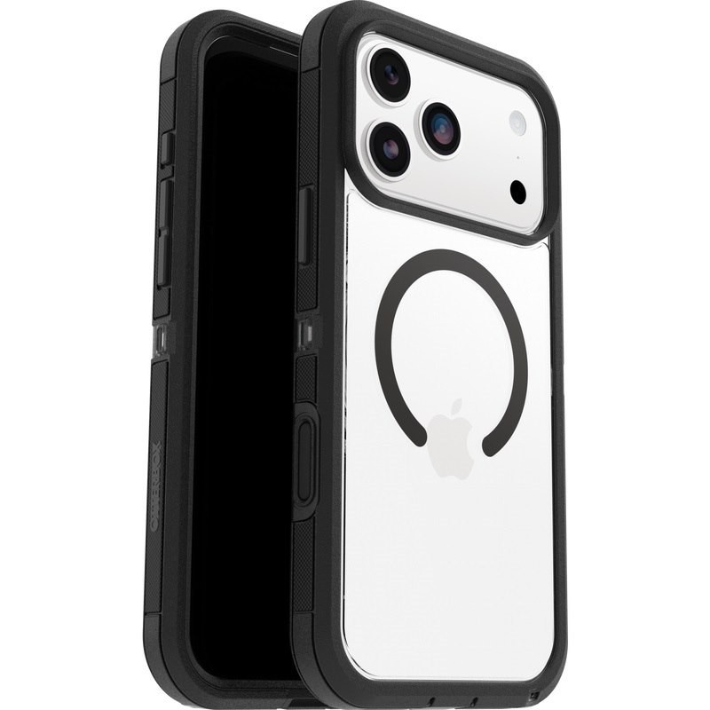 OtterBox Defender XT Pro MagSafe Apple iPhone 17 Pro (6.3') Case Dark Side (Clear/Black) - (77-98516), Drop+ 7X Military Standard, 7 Years Warranty