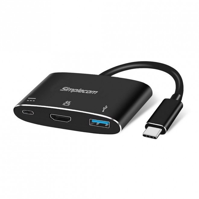 Simplecom Da310 Usb 3.1 Type C To Hdmi Usb 3.0 Adapter With PD Charging (Support DP Alt Mode And Nintendo Switch)