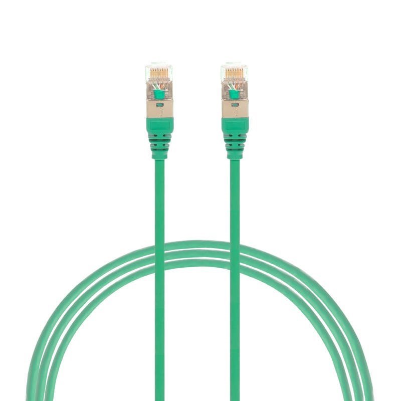 4Cabling 0.75M Cat6a RJ45 S/FTP Thin LSZH 30 Awg Network Cable | Green