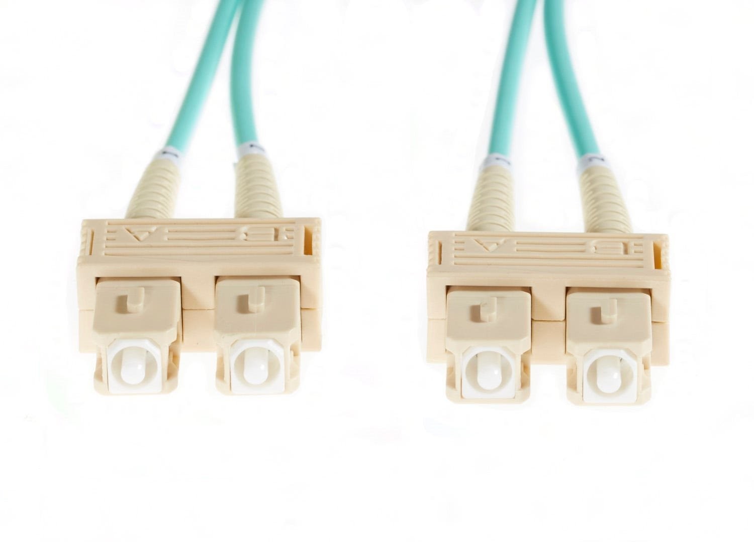 4Cabling 15M SC-SC Om3 Multimode Fibre Optic Cable: Aqua