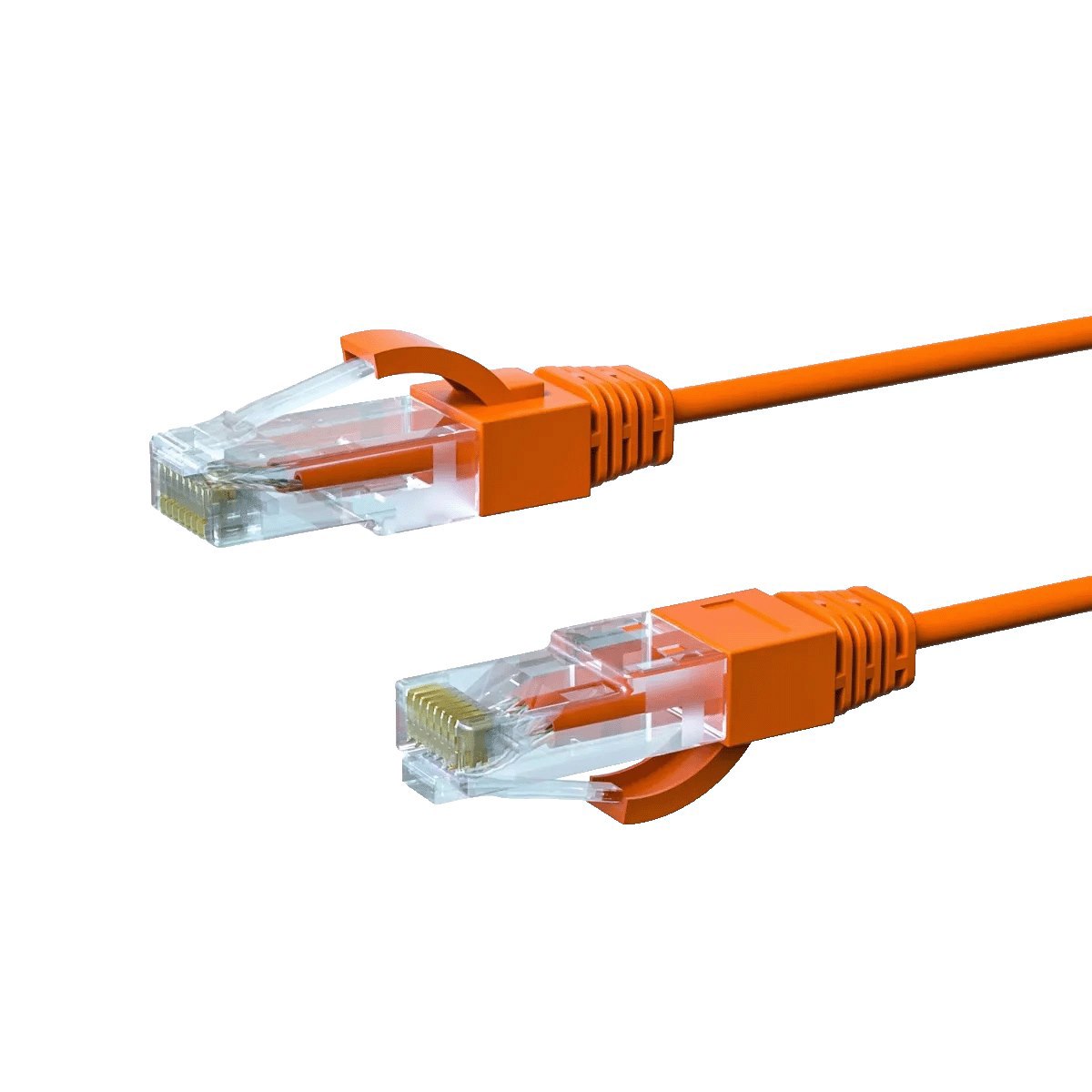 4Cabling 0.25M Cat6a Thin U/Utp LSZH 28 Awg RJ45 Network Cable | Orange