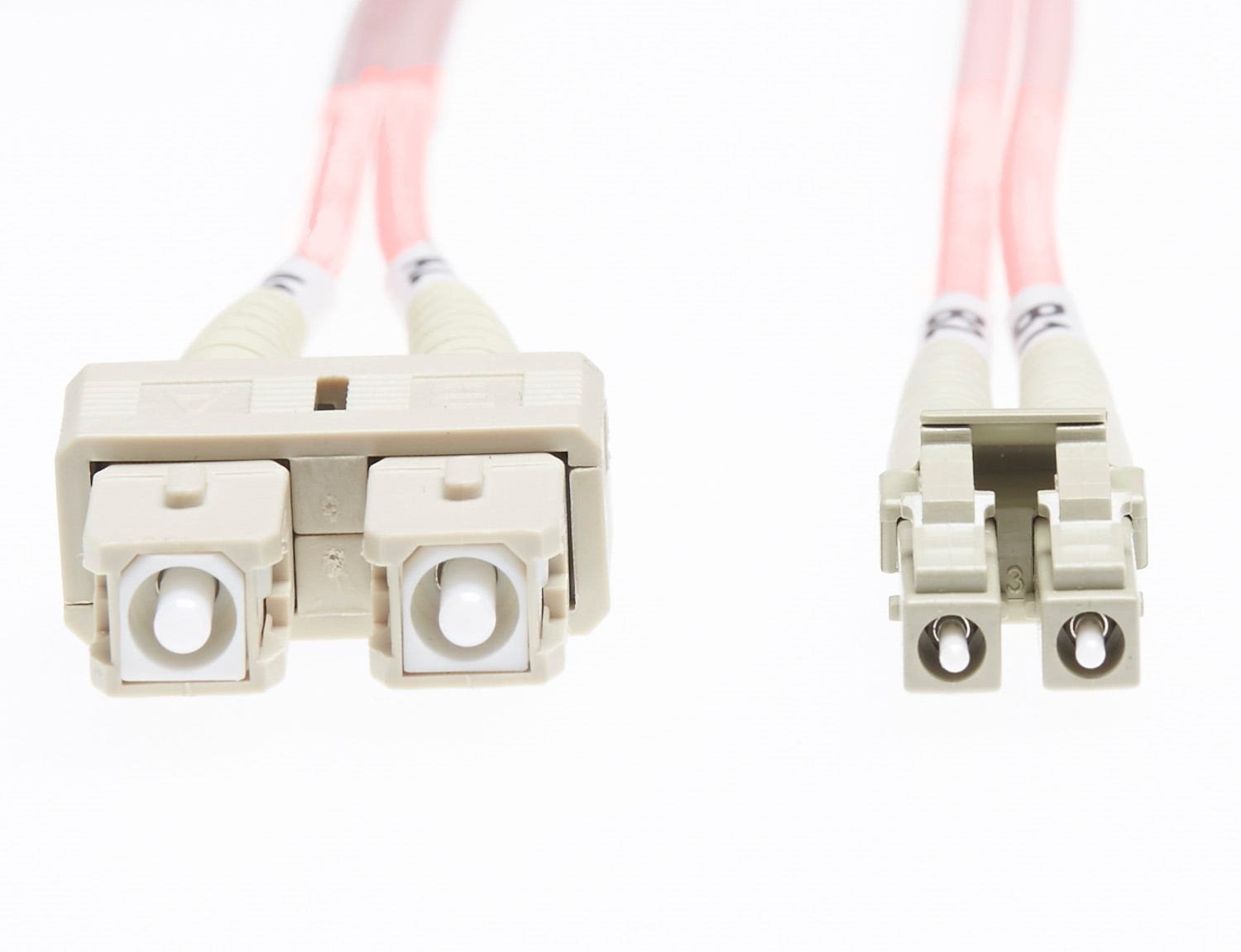 4Cabling 20M LC-SC Om1 Multimode Fibre Optic Cable | Salmon Pink