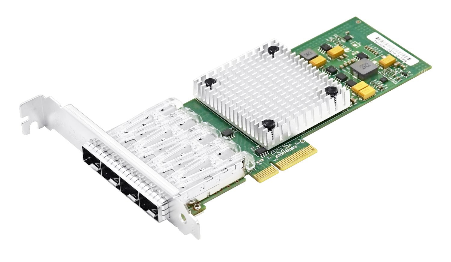 PlusOptic Pcie Nic, Quad Port SFP 1Gb With Intel® I350am4 Controller