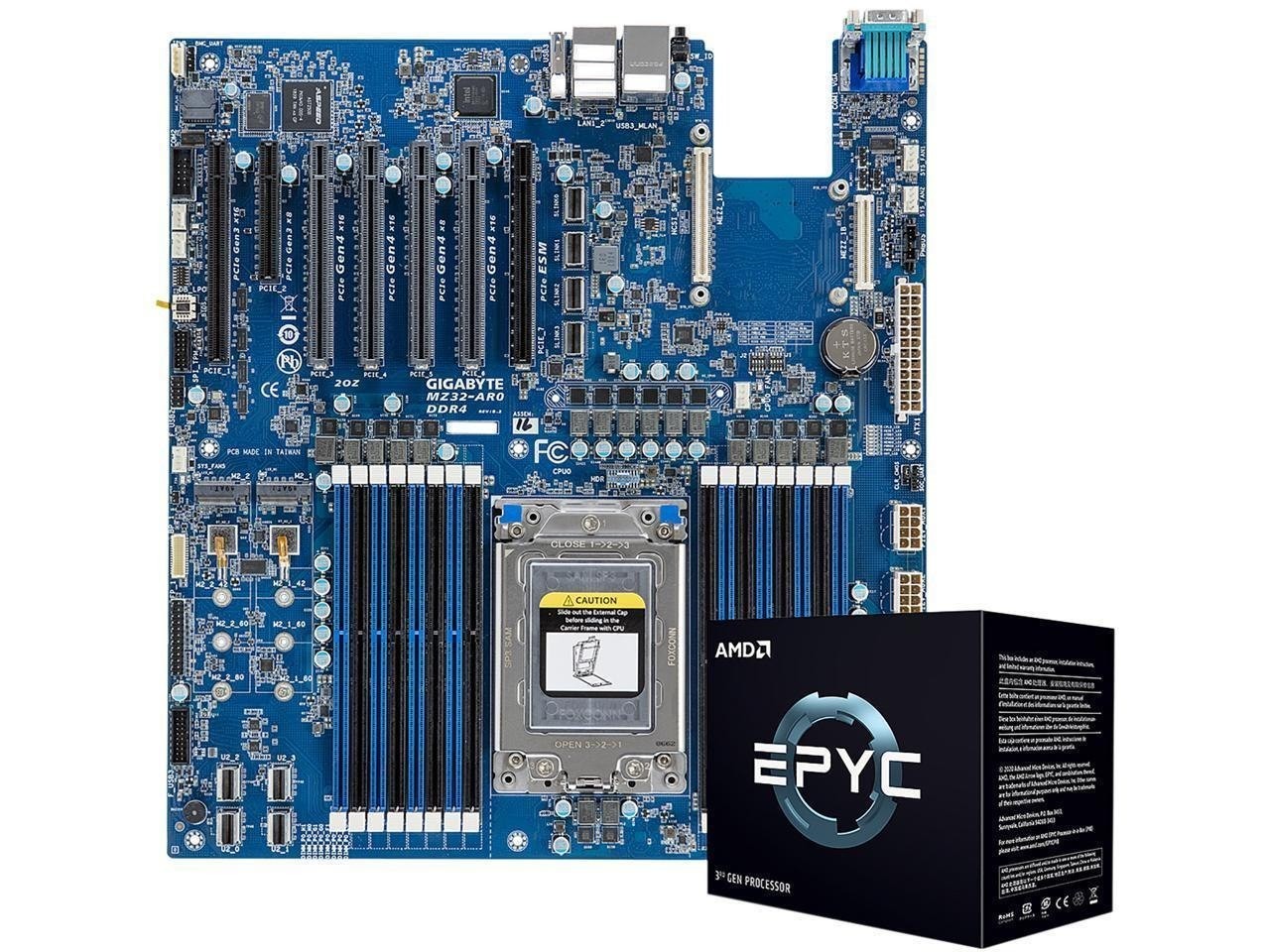 Gigabyte Mz32-Ar0 And Amd Epyc 7513 Combo Deal. Factory Installed/Tested/Burn-in