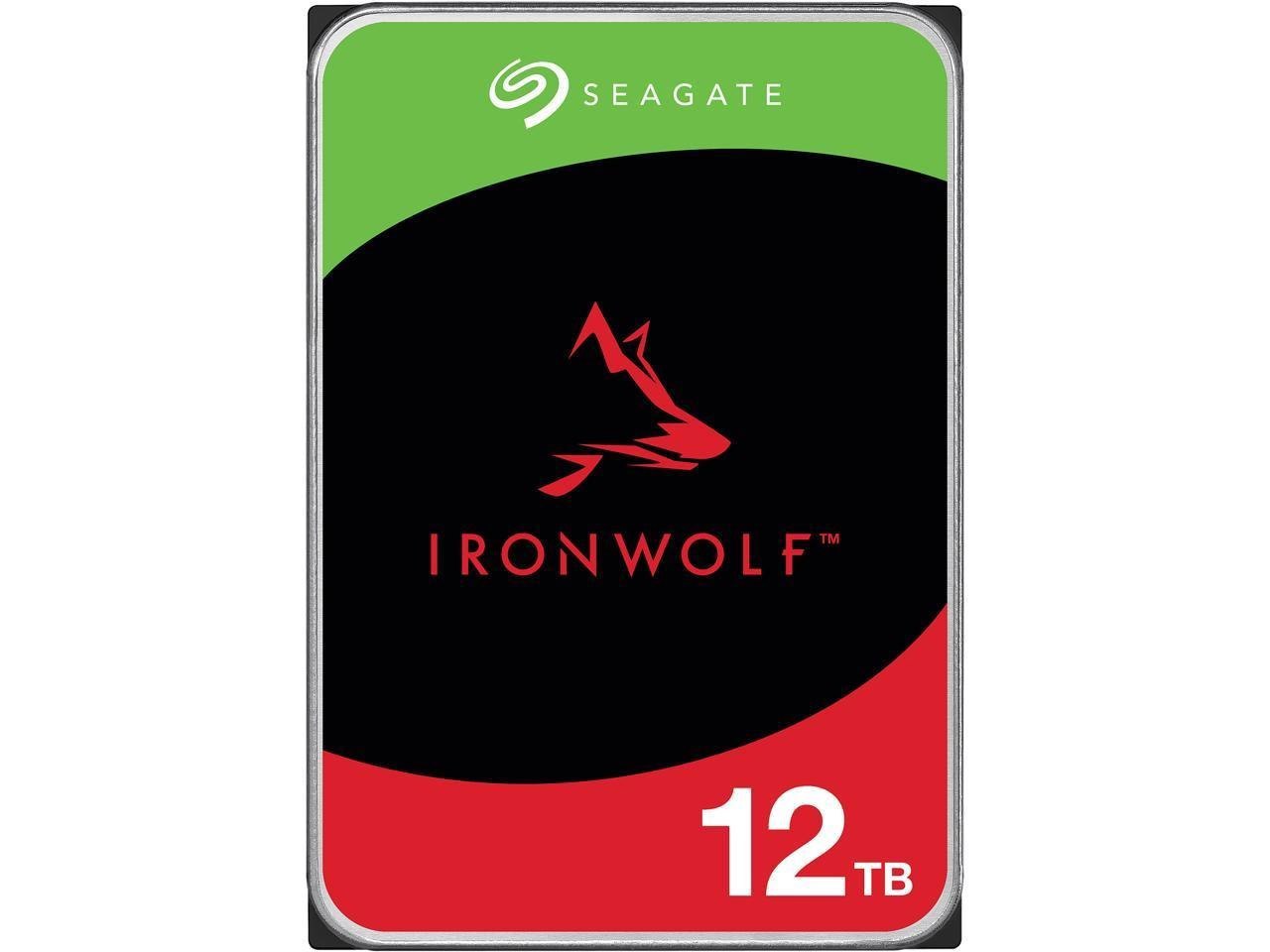 Seagate IronWolf 12TB Nas Hard Drive 7200 RPM 256MB Cache Sata 6.0Gb/s CMR 3.5" Internal HDD For Raid Network Attached Storage Ne-St12000vn0008