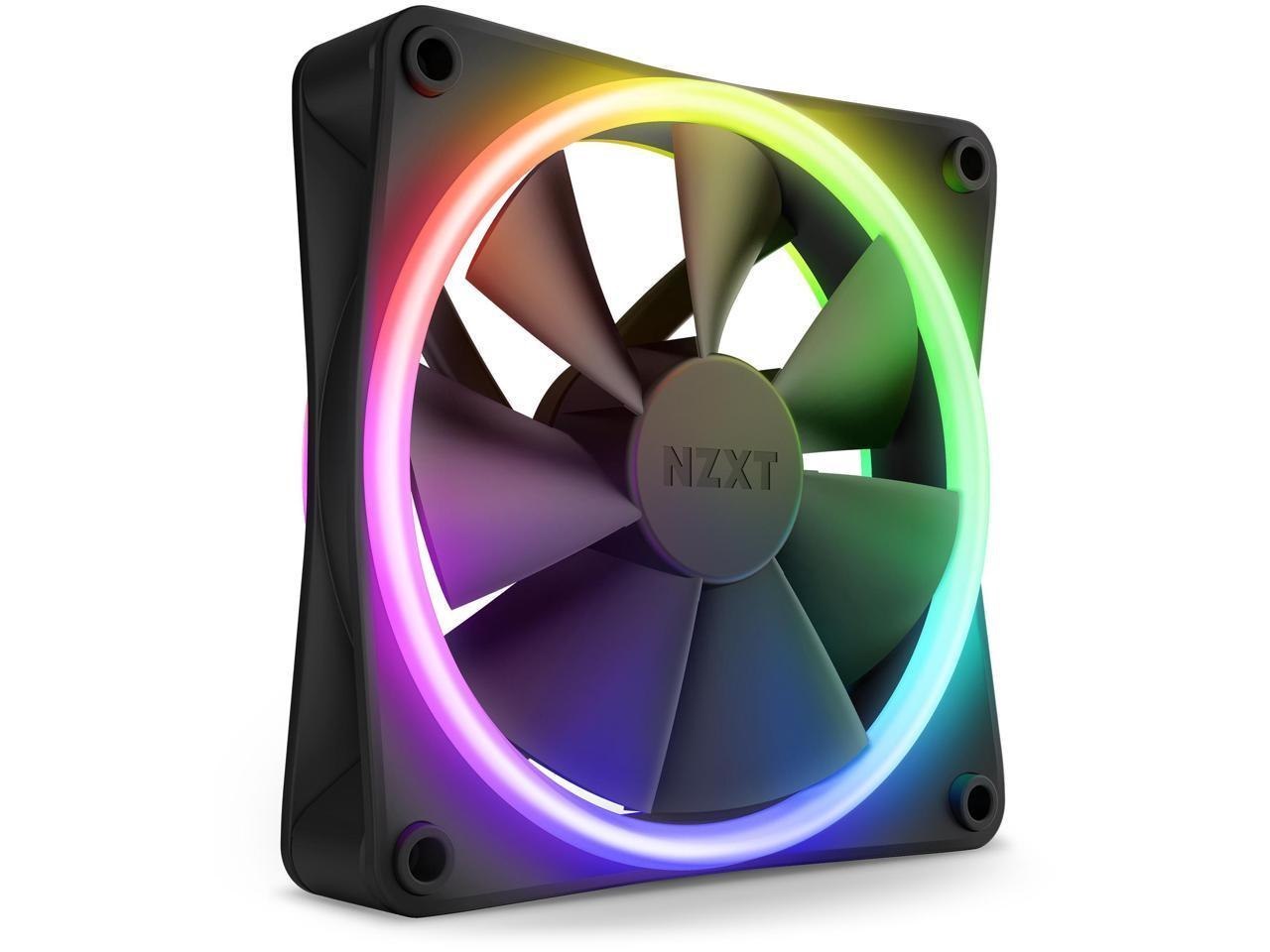 NZXT F120RGB Duo - 120MM Dual-Sided RGB Fan - Single Pack (Black)