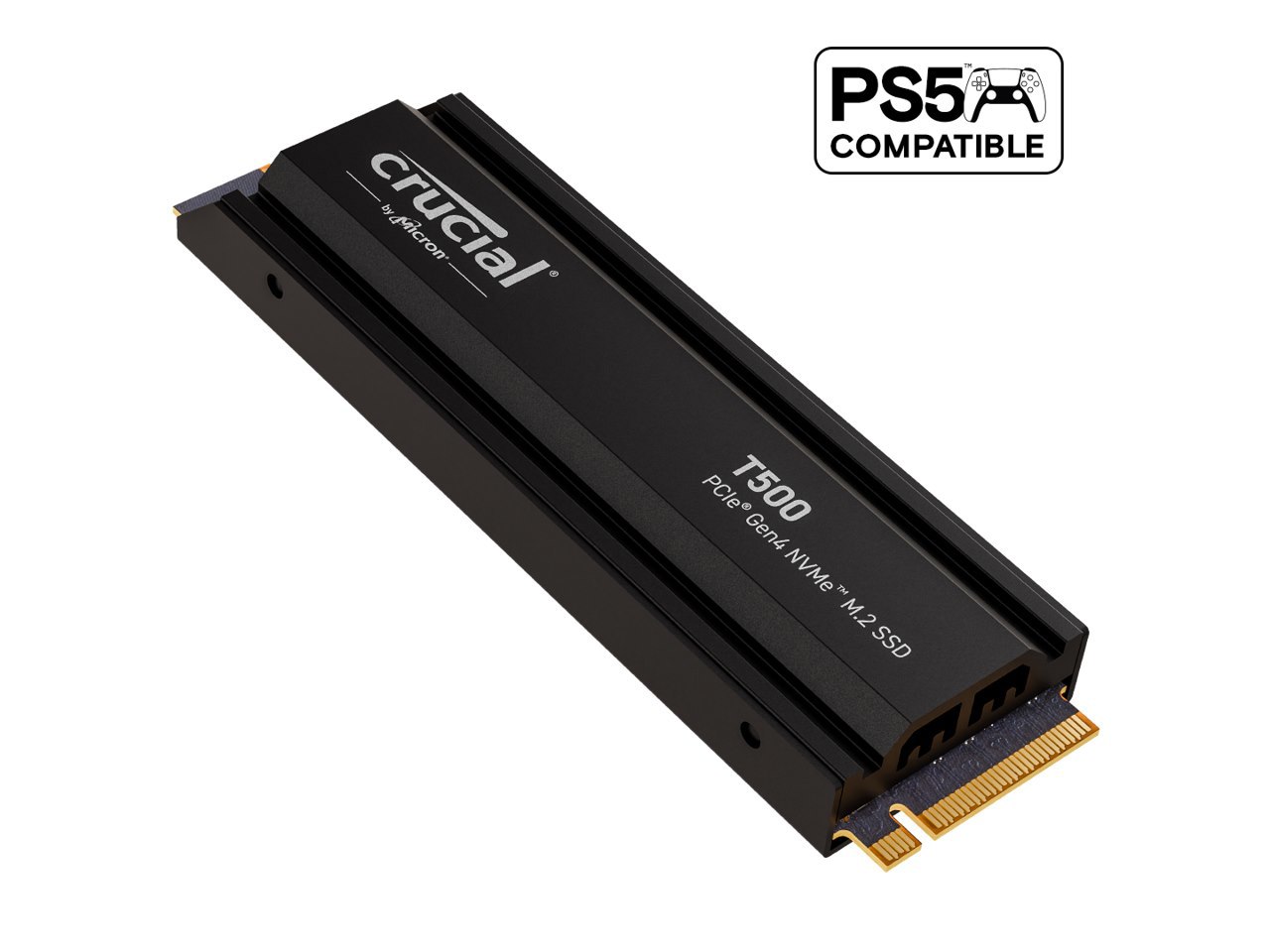 Crucial T500 2TB Gen4 NVMe M.2 Internal Gaming SSD With Heatsink