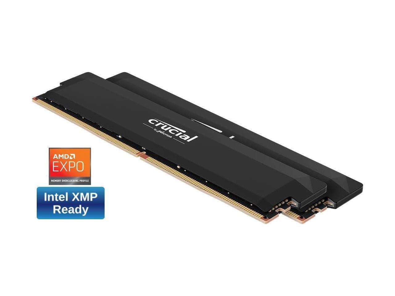 Crucial Pro Overclocking 32GB (2 X 16GB) DDR5 6000 (PC5 48000) Desktop Memory Model Cp2k16g60c36u5b