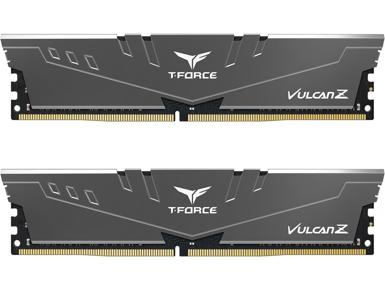 Team T-Force Vulcan Z 16GB (2 X 8GB) 288-Pin PC Ram DDR4 3200 (PC4 25600) Desktop Memory Model TLZGD416G3200HC16CDC01