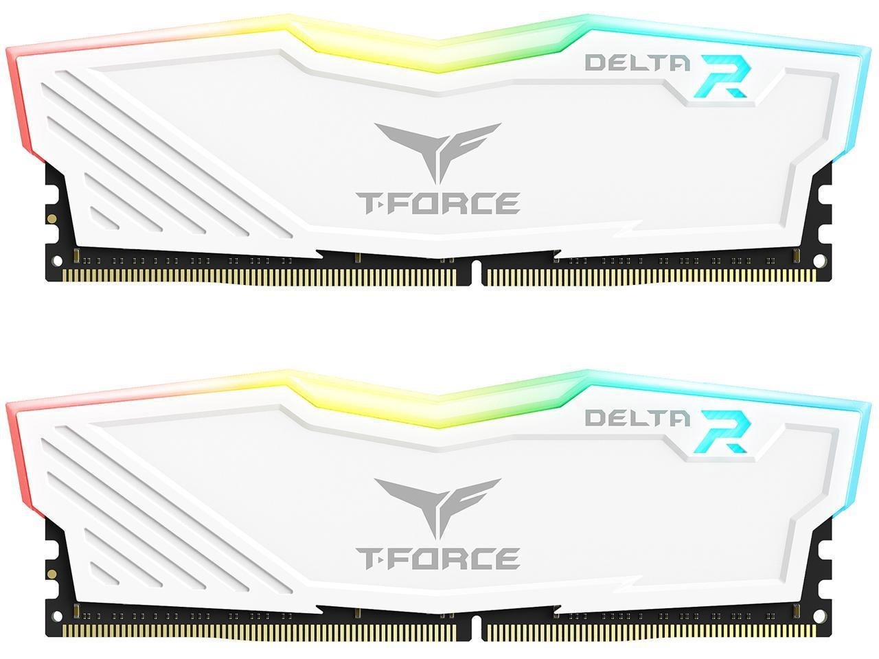 Team T-Force Delta RGB 32GB (2 X 16GB) 288-Pin PC Ram DDR4 3600 (PC4 28800) Desktop Memory Model TF4D432G3600HC18JDC01