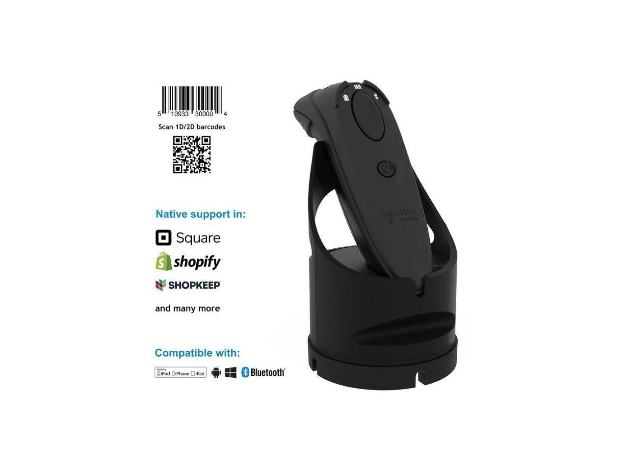 Socket Mobile DuraScan&reg; D740, Universal Barcode Scanner, Black & Charging Dock