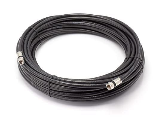 Solid Copper Coax Cable - RG6 Coaxial Cable with Connectors - 200 FT